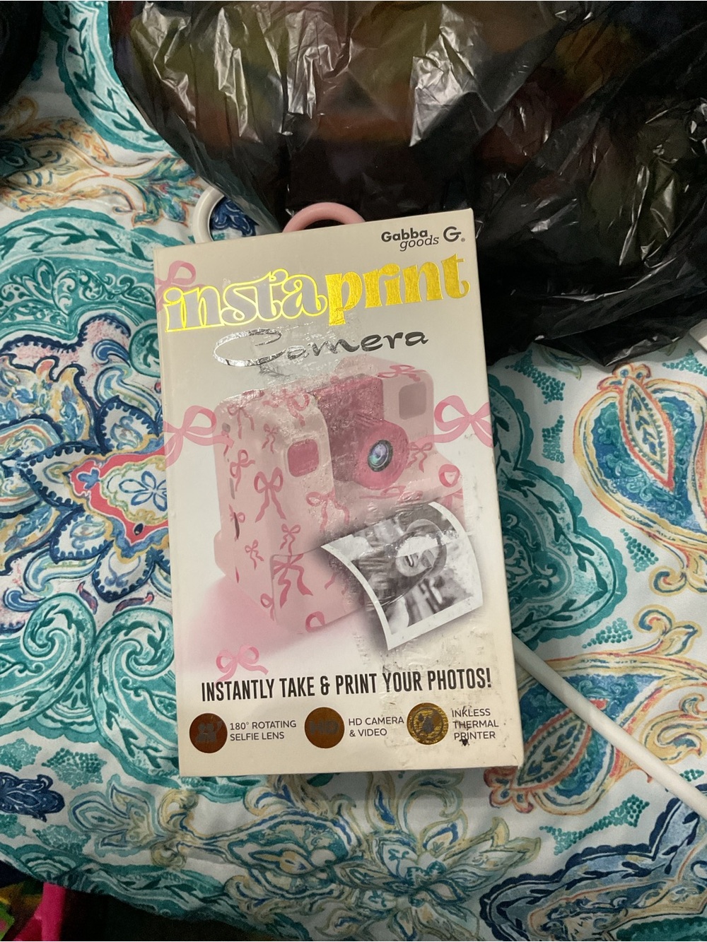 Gabba Goods Instaprint Pink Camera - Instant Print Photo Camera
